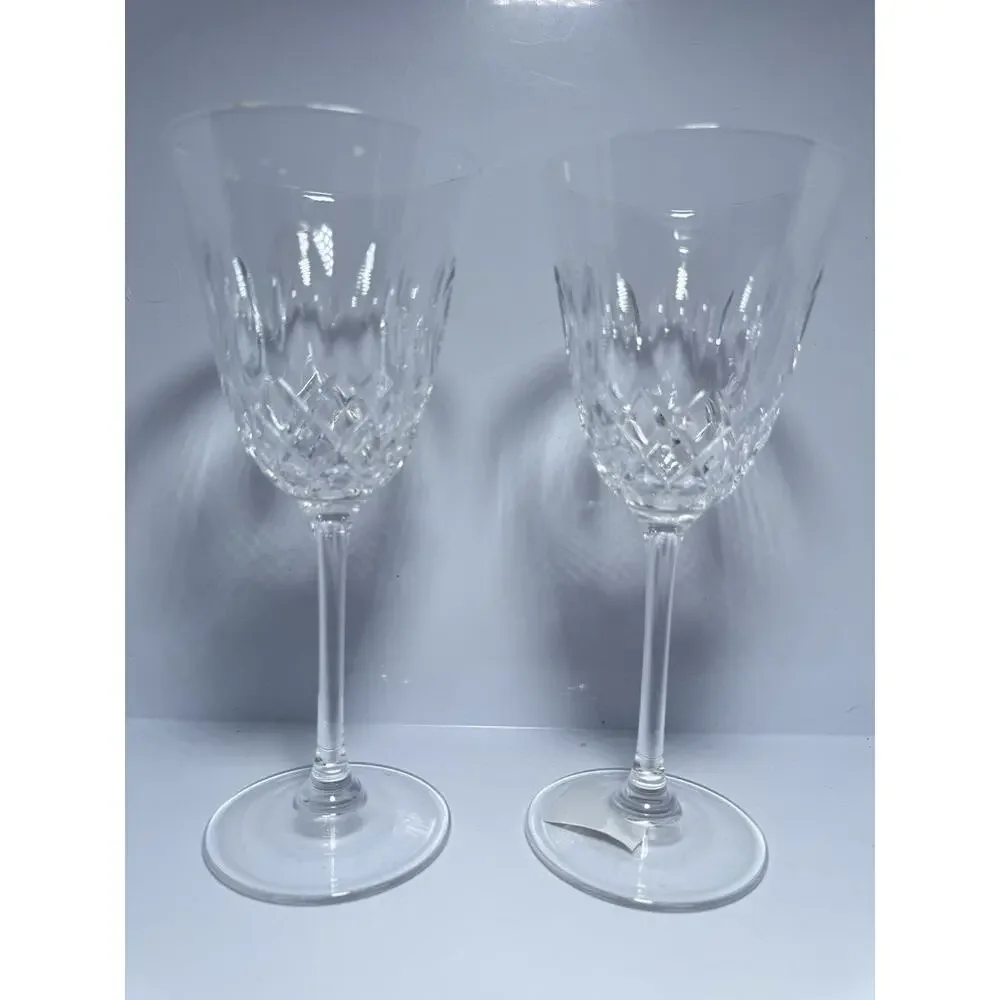 Mikasa CAMEO Blown & Cut Wine Glasses 8x3” Tall Set If Two Replacements
